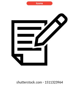 writing icon isolated sign symbol vector illustration - high quality black style vector icons
