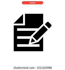 writing icon isolated sign symbol vector illustration - high quality black style vector icons
