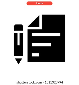 writing icon isolated sign symbol vector illustration - high quality black style vector icons
