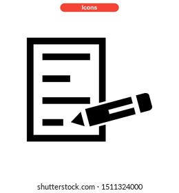 writing icon isolated sign symbol vector illustration - high quality black style vector icons

