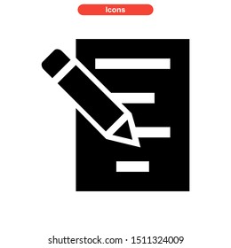 writing icon isolated sign symbol vector illustration - high quality black style vector icons
