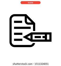 writing icon isolated sign symbol vector illustration - high quality black style vector icons
