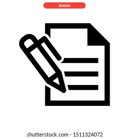 writing icon isolated sign symbol vector illustration - high quality black style vector icons
