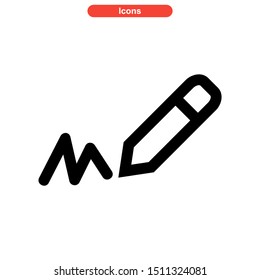 writing icon isolated sign symbol vector illustration - high quality black style vector icons
