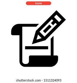 writing icon isolated sign symbol vector illustration - high quality black style vector icons
