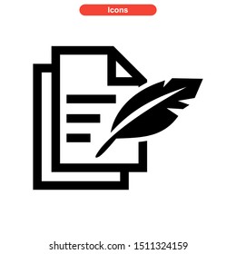 writing icon isolated sign symbol vector illustration - high quality black style vector icons
