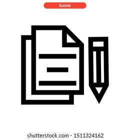 writing icon isolated sign symbol vector illustration - high quality black style vector icons
