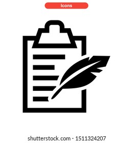 writing icon isolated sign symbol vector illustration - high quality black style vector icons
