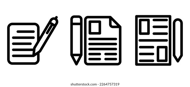 writing icon or logo isolated sign symbol vector illustration - high quality black style vector icons
