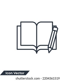 ilustración vectorial del logotipo del icono de escritura. Plantilla de símbolo de escritura de copias para colección de diseño gráfico y web