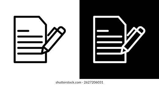 Writing icon. Logotype vector set