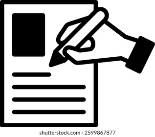 Writing Icon Mixed Vector Illustration