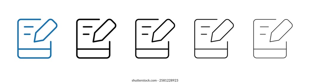 Writing icon Outline vector logo for web ui