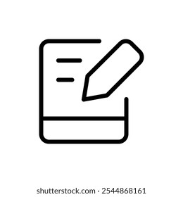 Icono de escritura Vector de contorno para Web ui