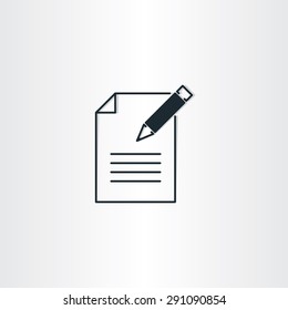 writing icon paper notebook and pen symbol design