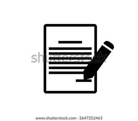 Writing icon. Pencil write icon sign vector design and illustration.


