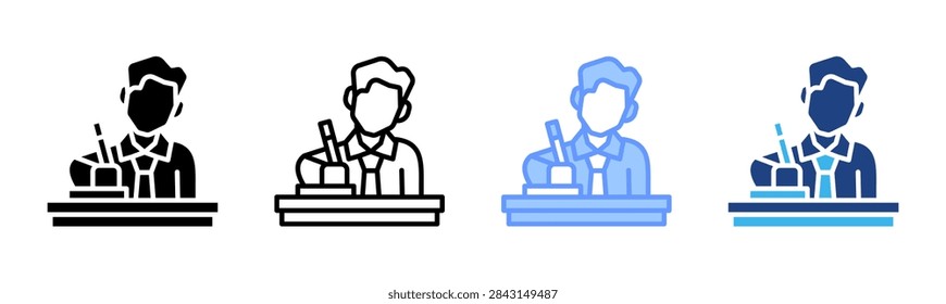 Writing icon set multiple style collection