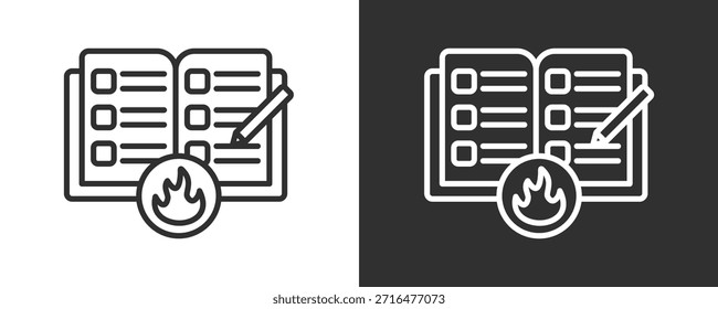 Schriftsymbolsatz, Vektorgrafik-Kollektion einzeln auf Schwarz und Weiß