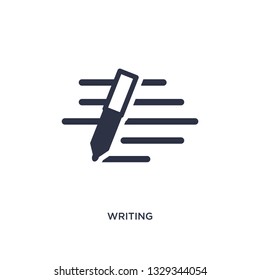 writing icon. Simple element illustration from customer service concept. writing editable symbol design on white background. Can be use for web and mobile.