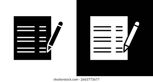 Writing icon symbol collection. Flat vector stock illustration.