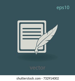 writing icon, vector design