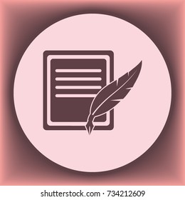 writing icon, vector design
