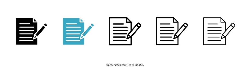 Writing icon vector illustration set