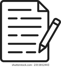 Writing icon vector image. Suitable for mobile application web application and print media.