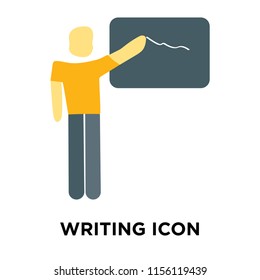 Writing icon vector isolated on white background, Writing transparent sign