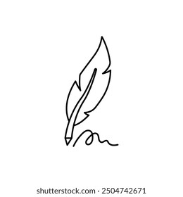 writing icon vector. letter symbol. contract sign