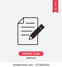 Writing icon vector. Pen sign
