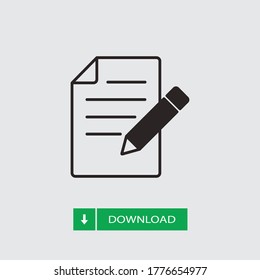 Writing icon vector. Pen sign