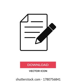 Writing icon vector. Pen sign