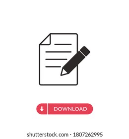 Vector de icono de escritura. Signo de pluma