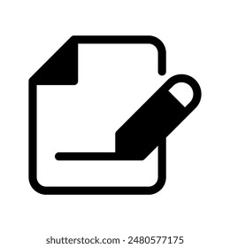 Writing Icon Vector Symbol Design Illustration