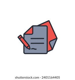Schreibsymbol. vector.Editable stroke.linear style sign for use web design,logo.Symbol illustration.