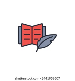 writing icon. vector.Editable stroke.linear style sign for use web design,logo.Symbol illustration.
