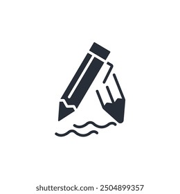 writing icon. vector.Editable stroke.linear style sign for use web design,logo.Symbol illustration.