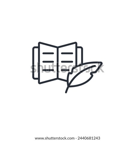 writing icon. vector.Editable stroke.linear style sign for use web design,logo.Symbol illustration.