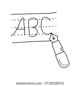 Icono de escritura con fondo blanco Vector ilustración de stock