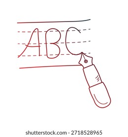Icono de escritura con fondo blanco Vector ilustración de stock