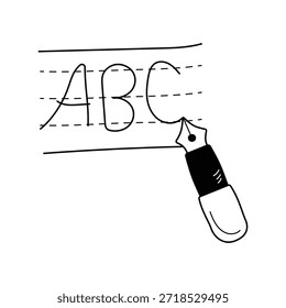 Icono de escritura con fondo blanco Vector ilustración de stock
