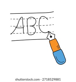 Icono de escritura con fondo blanco Vector ilustración de stock