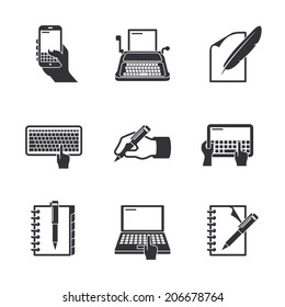 Writing icons