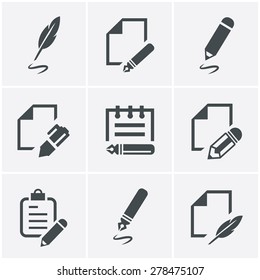 Writing icons