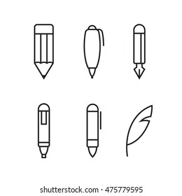 Writing icons set