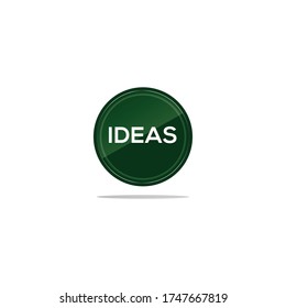 Writing ideas in a army green circle. There is a circular glass in front of the ideas article.