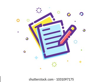 The writing Illustration