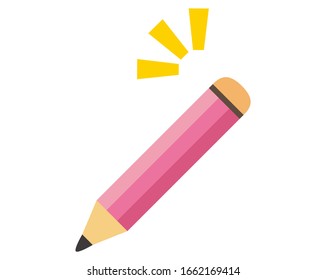 Writing implement vector illustration, pencil icon