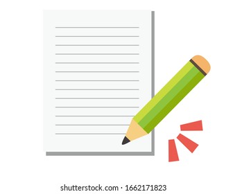Writing implement vector illustration, pencil icon